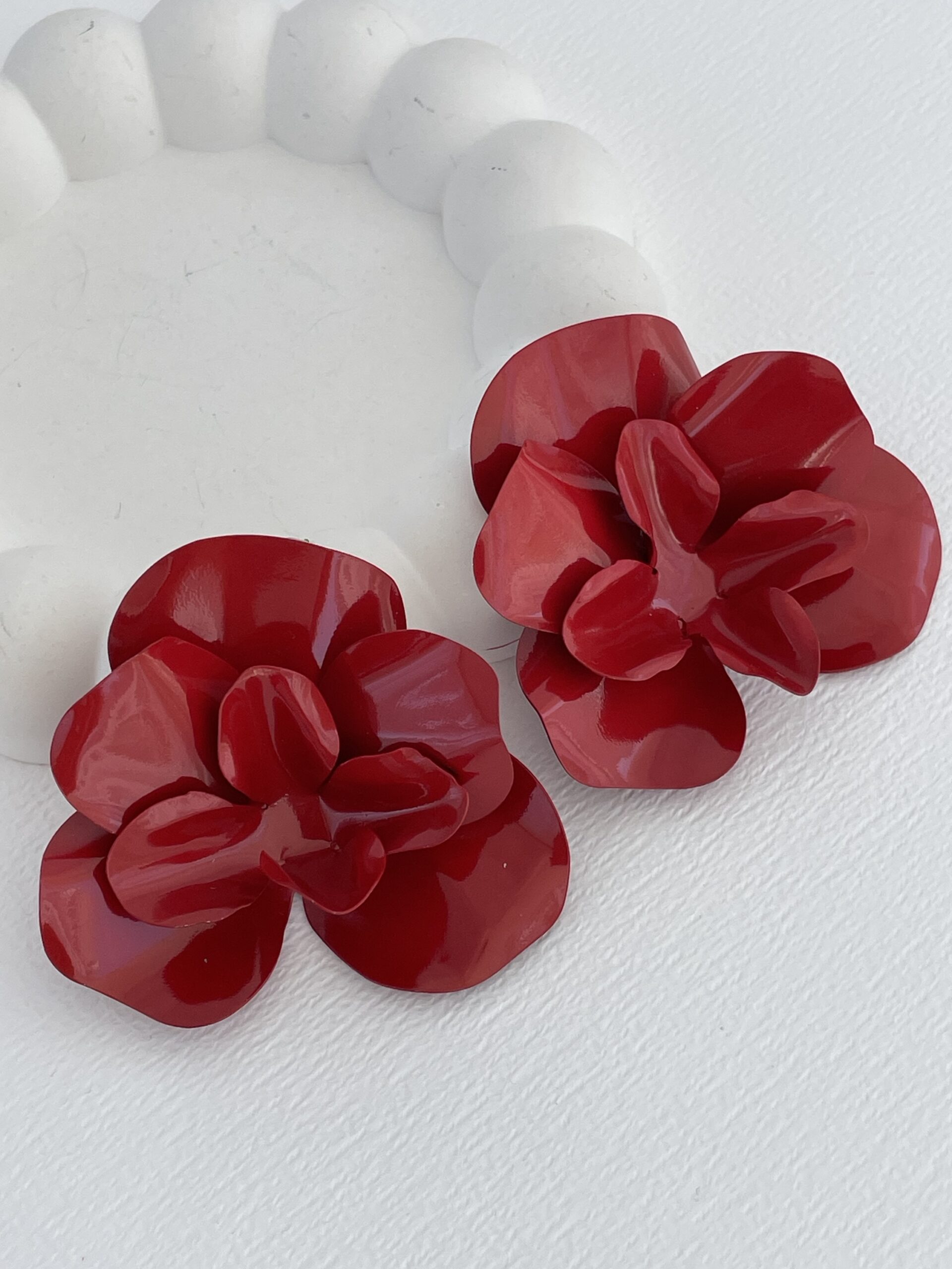 img_6217 Özel Seri ZR Gül Tasarım Kırmızı Rainbow Küpe