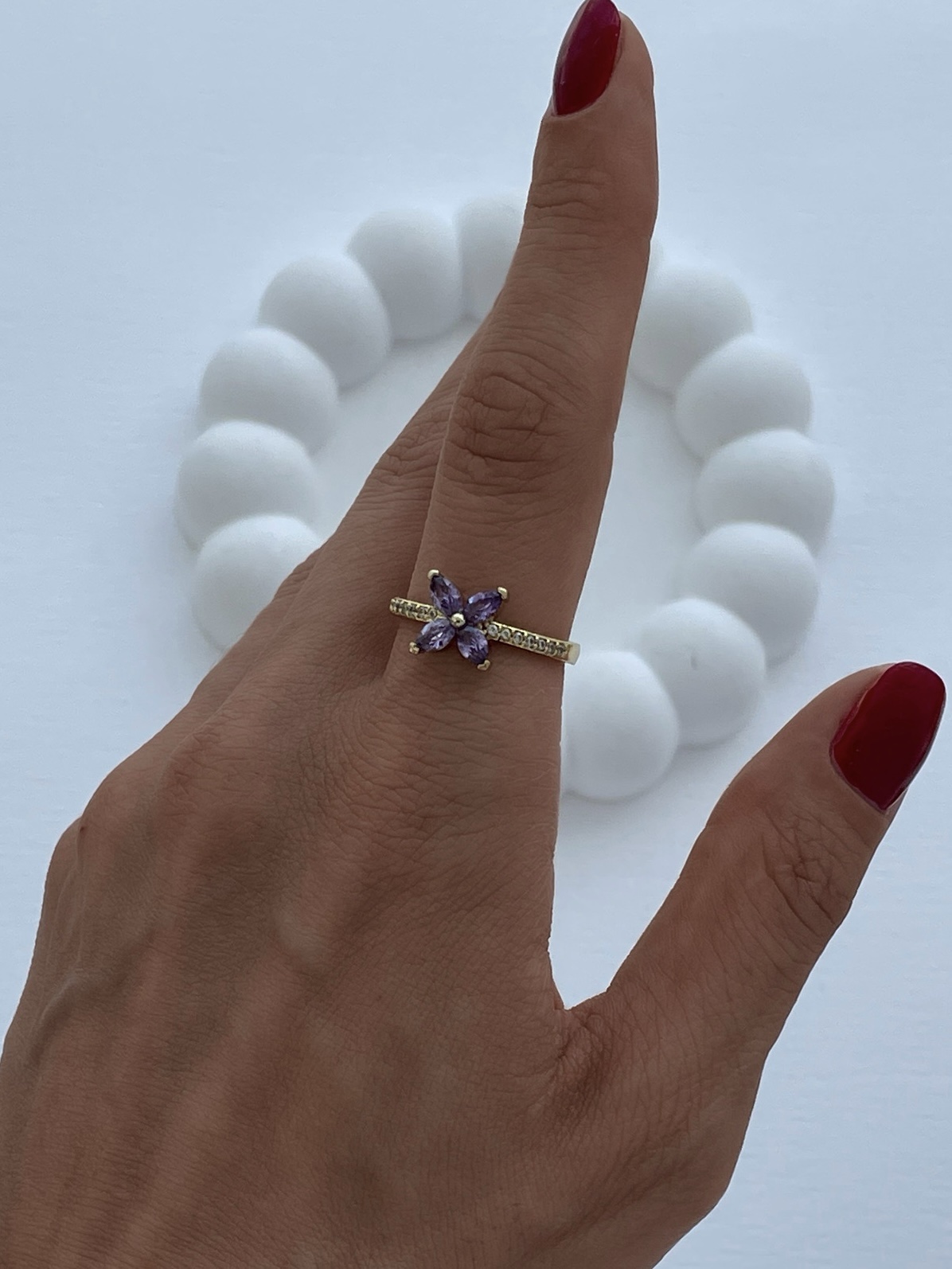 img_6283-1 Özel Seri Mor Baget Taş Çiçek Gold Ayarlanabilir Yüzük