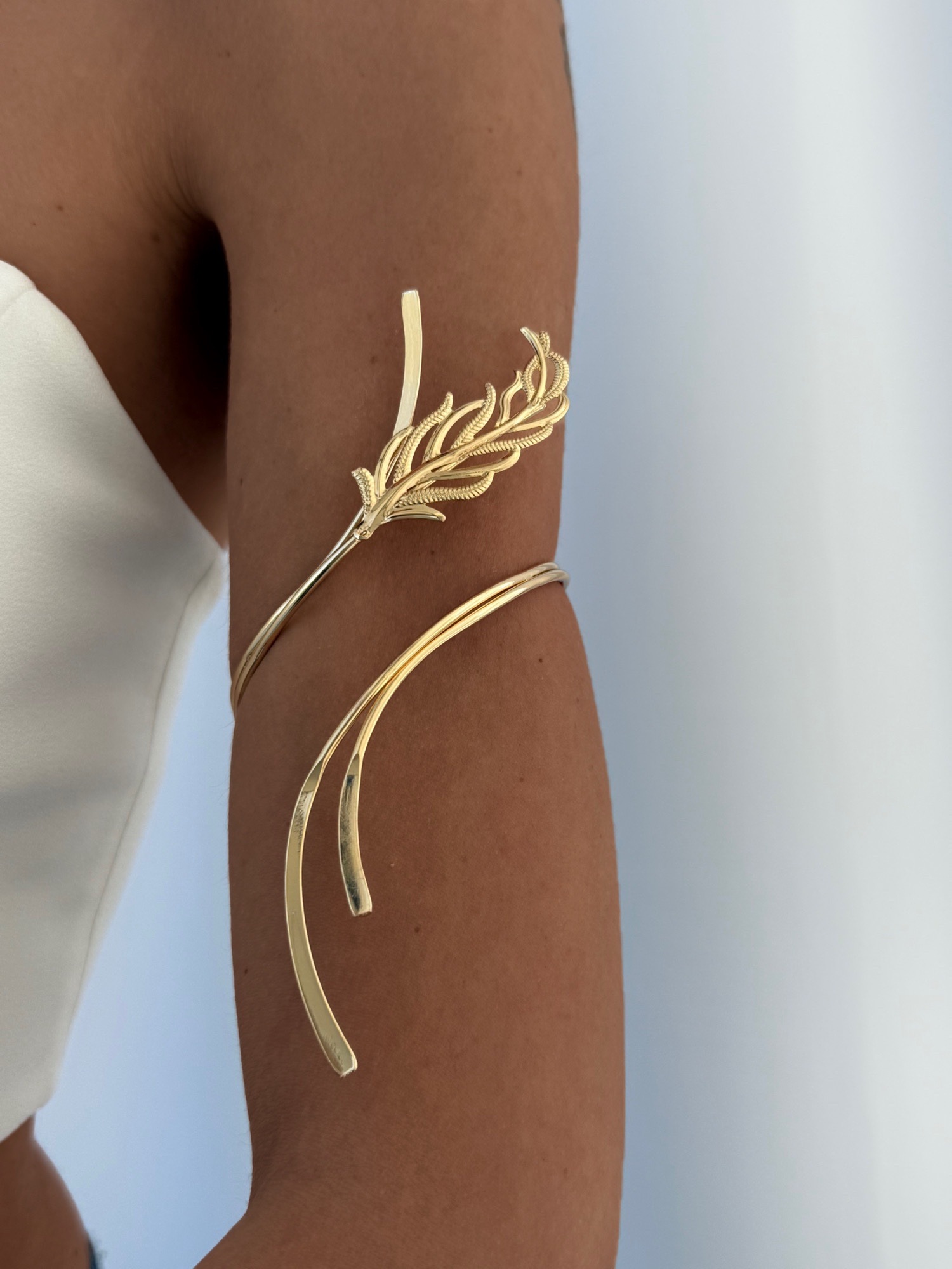 img_7051-4 Özel Seri Uzun Yaprak Tasarım Gold Pazu Bilekliği