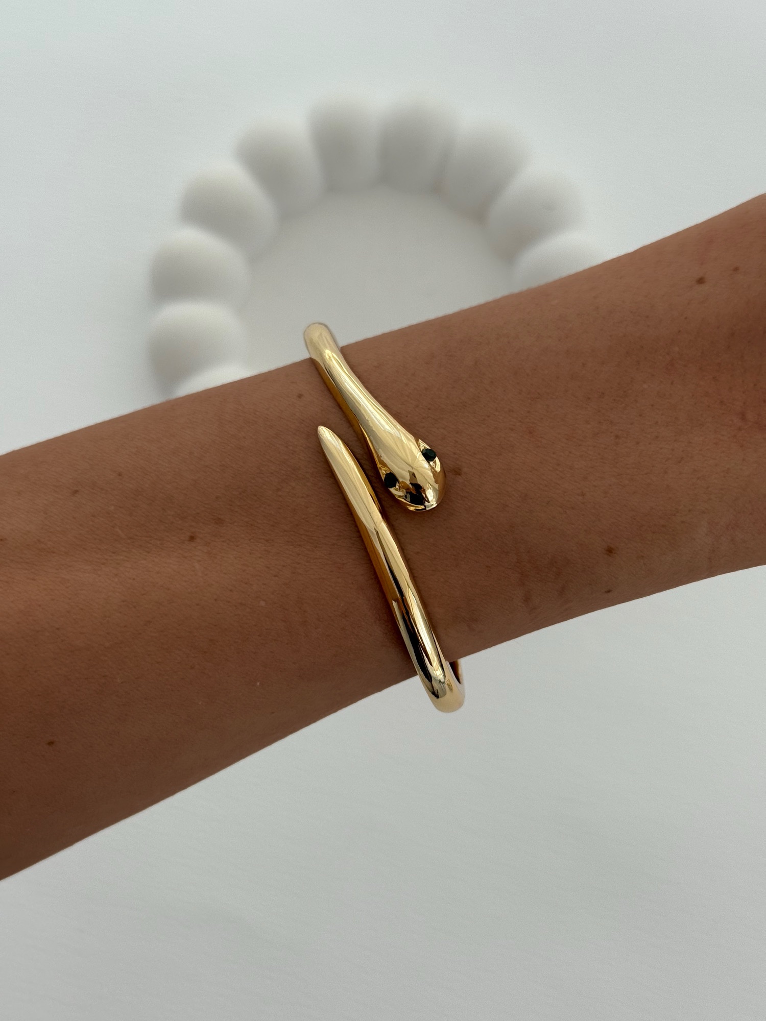 img_7668 Özel Seri Yılan Tasarım Gold Kelepçe Bileklik