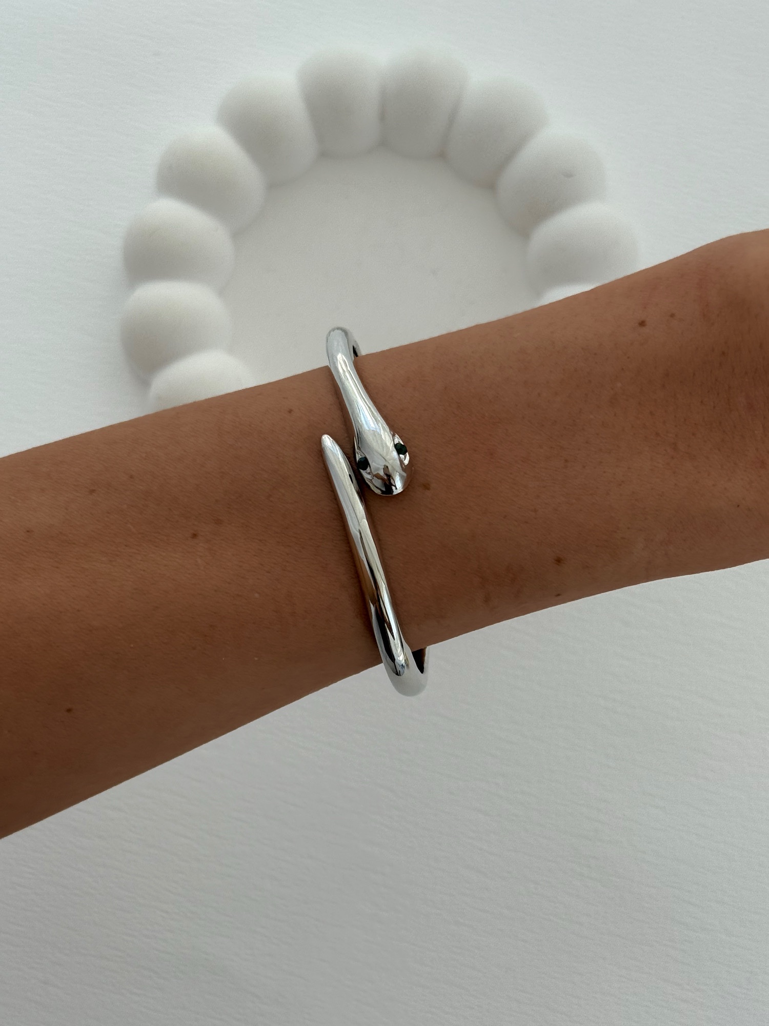 img_7768-3 Özel Seri Yılan Tasarım Gümüş Kelepçe Bileklik