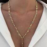 Özel Seri Çok Renkli Yıldız Tasarım Gold Y Kolye