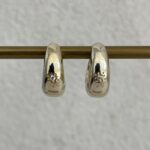 Özel Seri Zirkon Taşlı Orta Boy Gold Tombul Halka Küpe