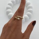 Özel Seri Zirkon Taş Yılan Tasarım Ayarlanabilir Gold Yüzük