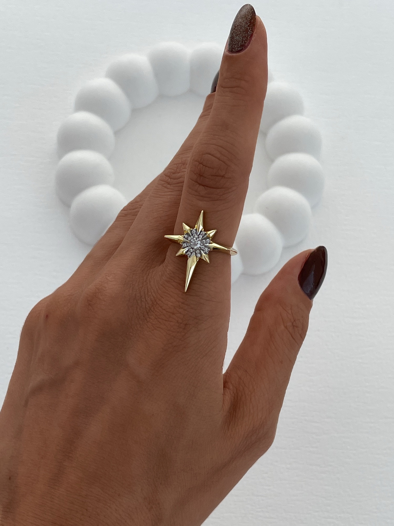 img_2178-2 Özel Seri Zirkon Taş Kutup Yıldızı Ayarlanabilir Gold Yüzük