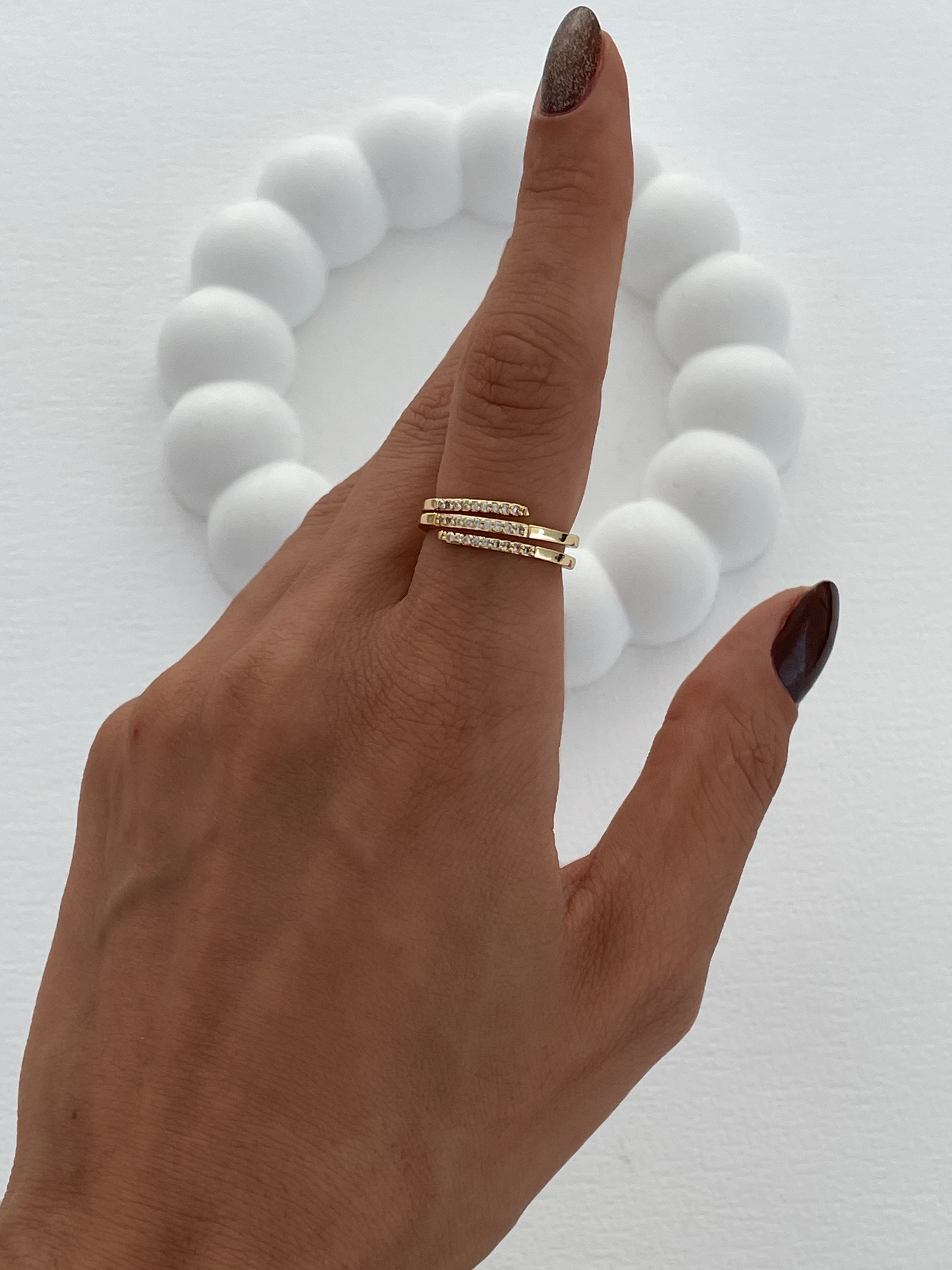 img_2272-2 Özel Seri Zirkon Taş Üçlü Sarmal Tasarım Ayarlanabilir Gold Yüzük