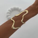 Özel Seri Soyut Tasarım Gold Ayarlanabilir Pinterest Bileklik