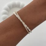 Özel Seri Zirkon & Baget Taşlı X Tasarım Gold Ayarlanabilir Bileklik