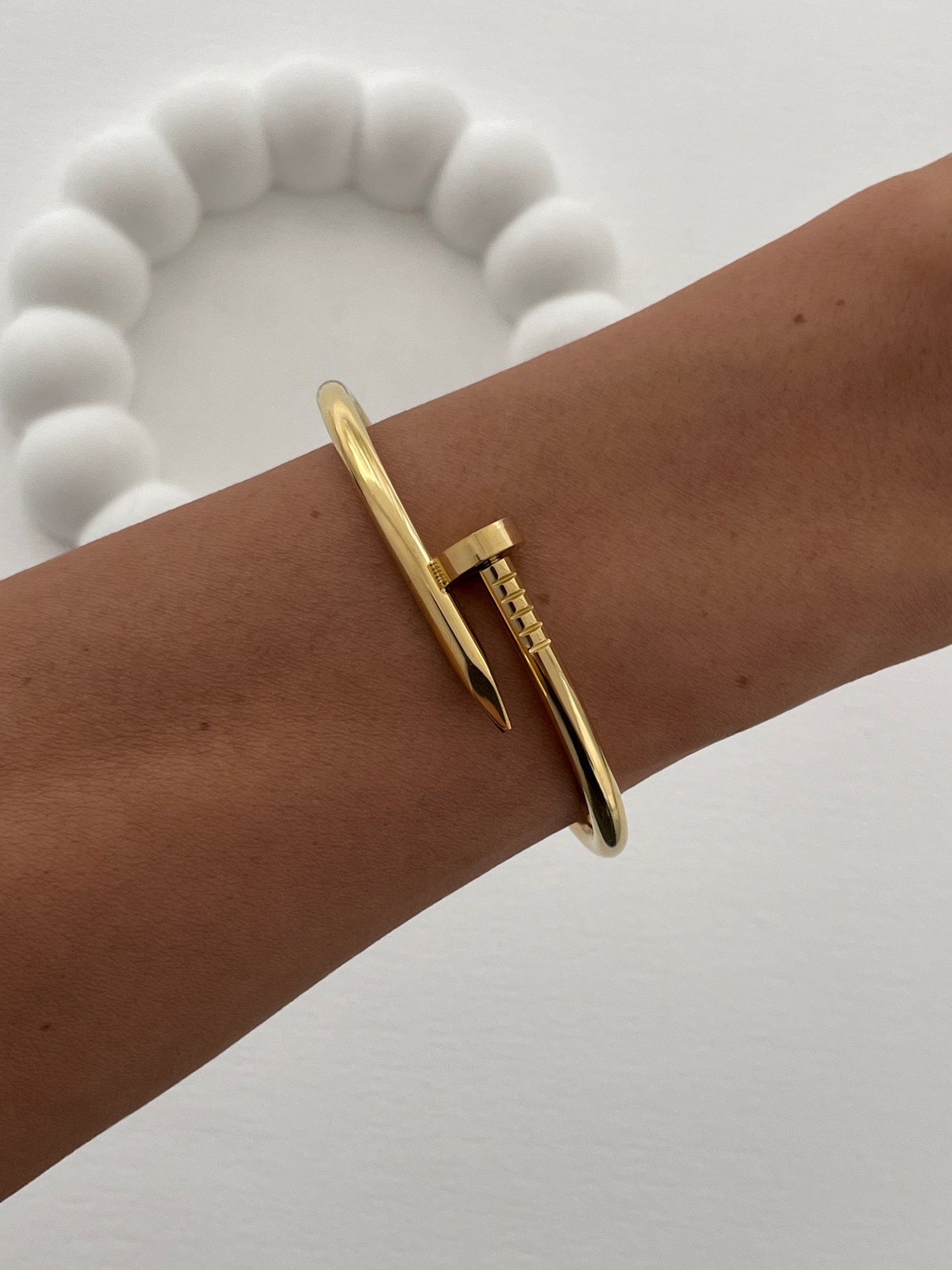 img_4150-5 Çelik Çivi Tasarım Gold Kelepçe Bileklik
