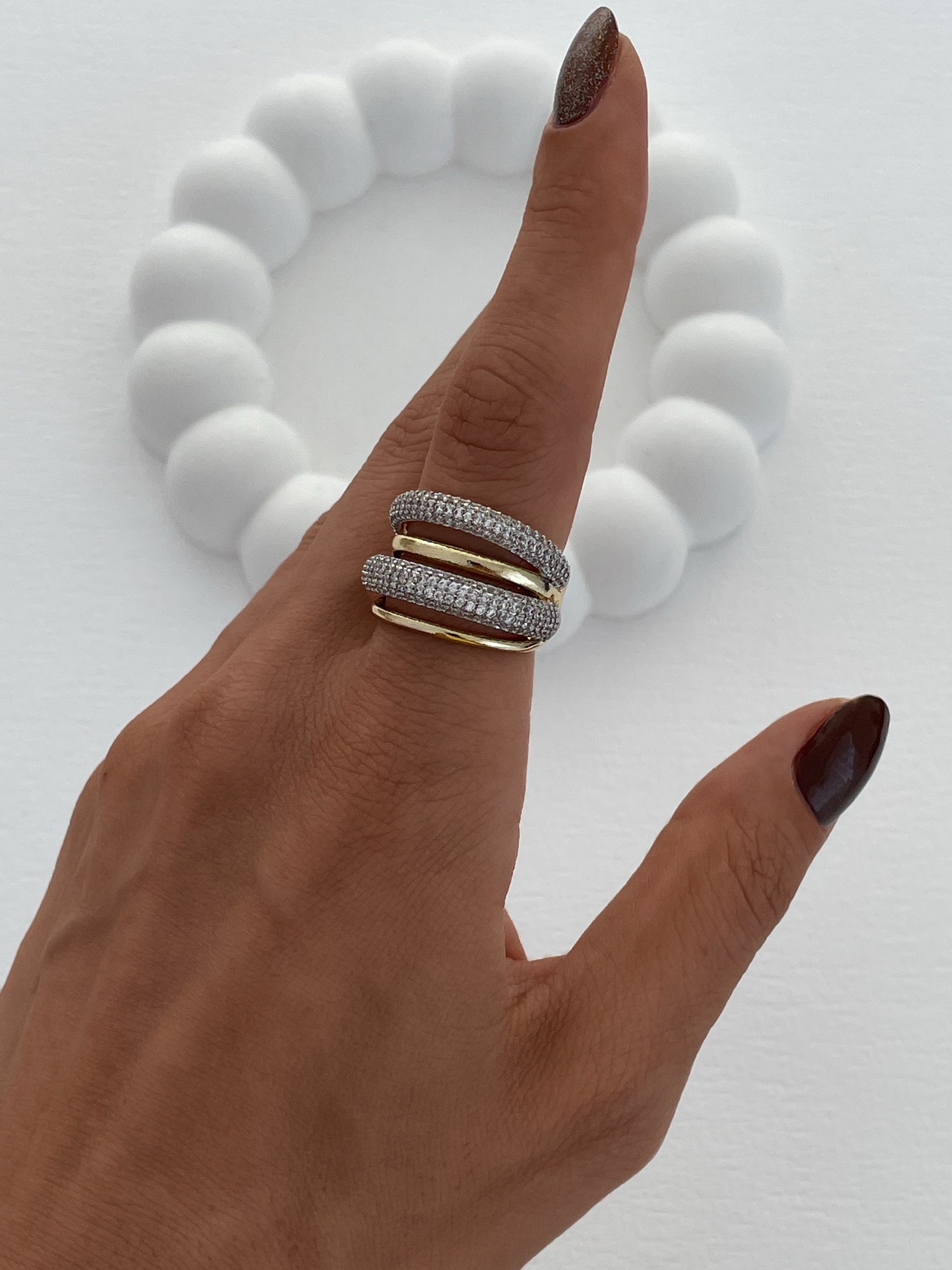 img_6200-3 Özel Seri Zirkon Taş Geometrik Tasarım Ayarlanabilir Gold Yüzük