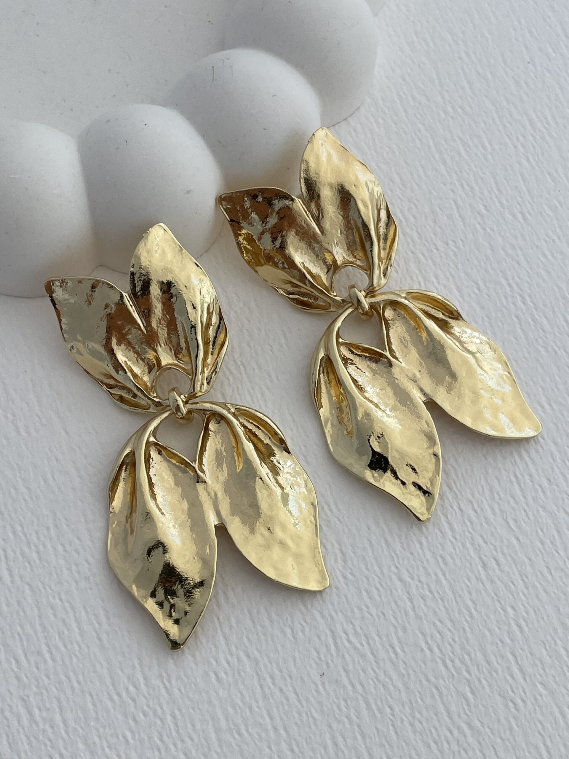 img_8518-6 Özel Seri İkili Yaprak Tasarım Gold Küpe