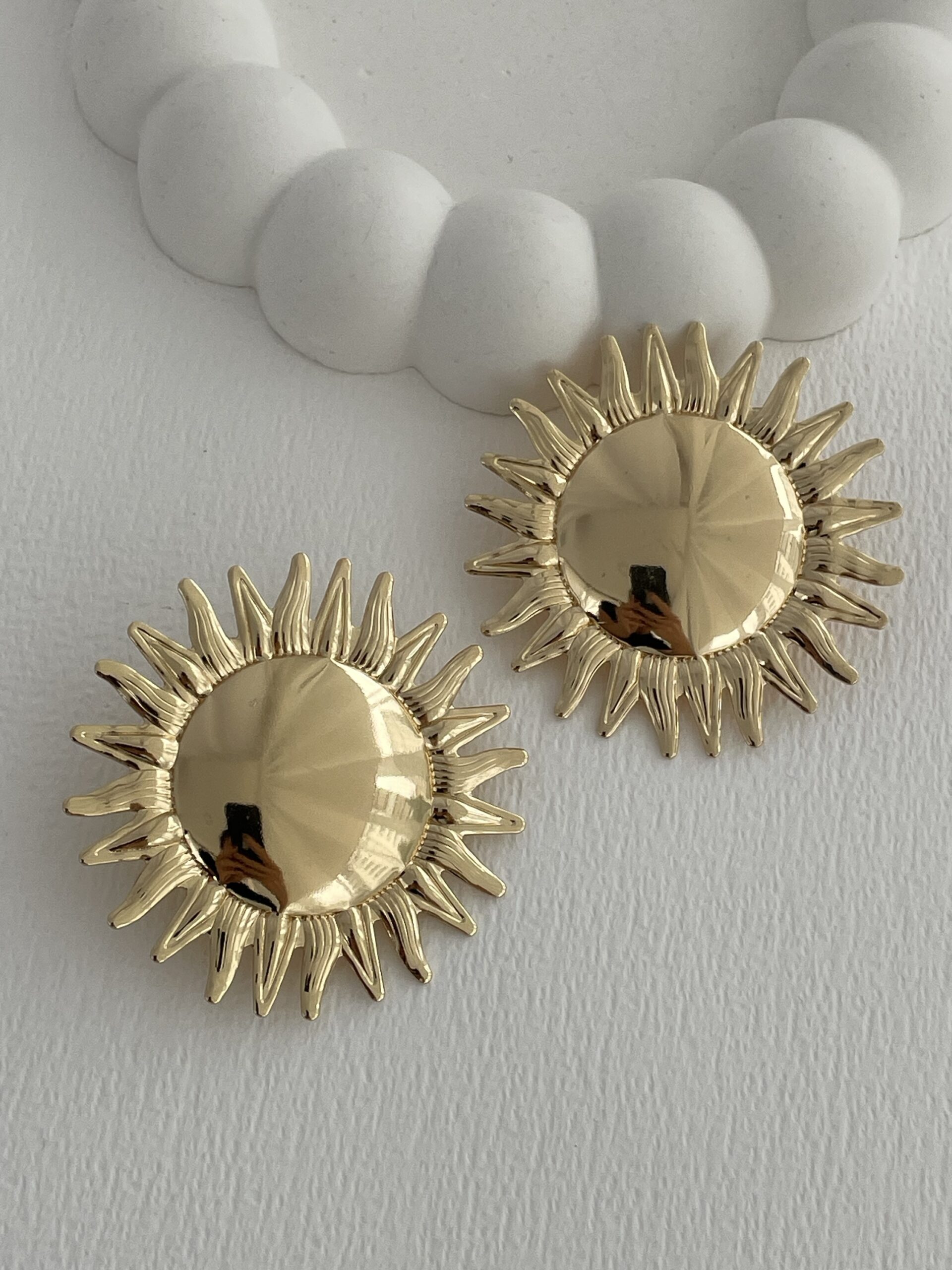 img_9623-2 Özel Seri Güneş Tasarım Gold Küpe