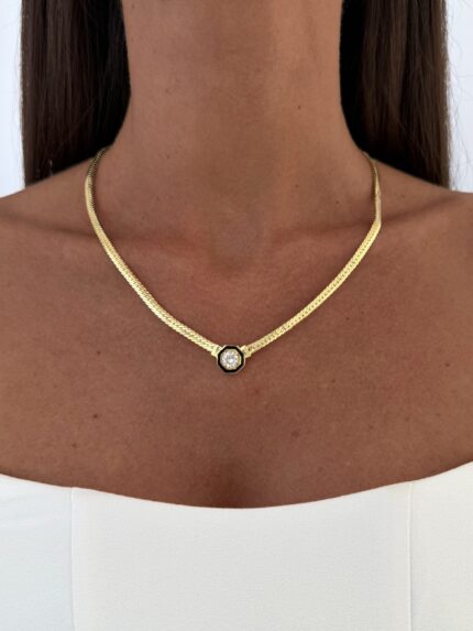 Özel Seri Ezme Zincir Çağla Model Gold Kolye