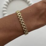 Özel Seri Geometrik Tasarım Gold Bileklik
