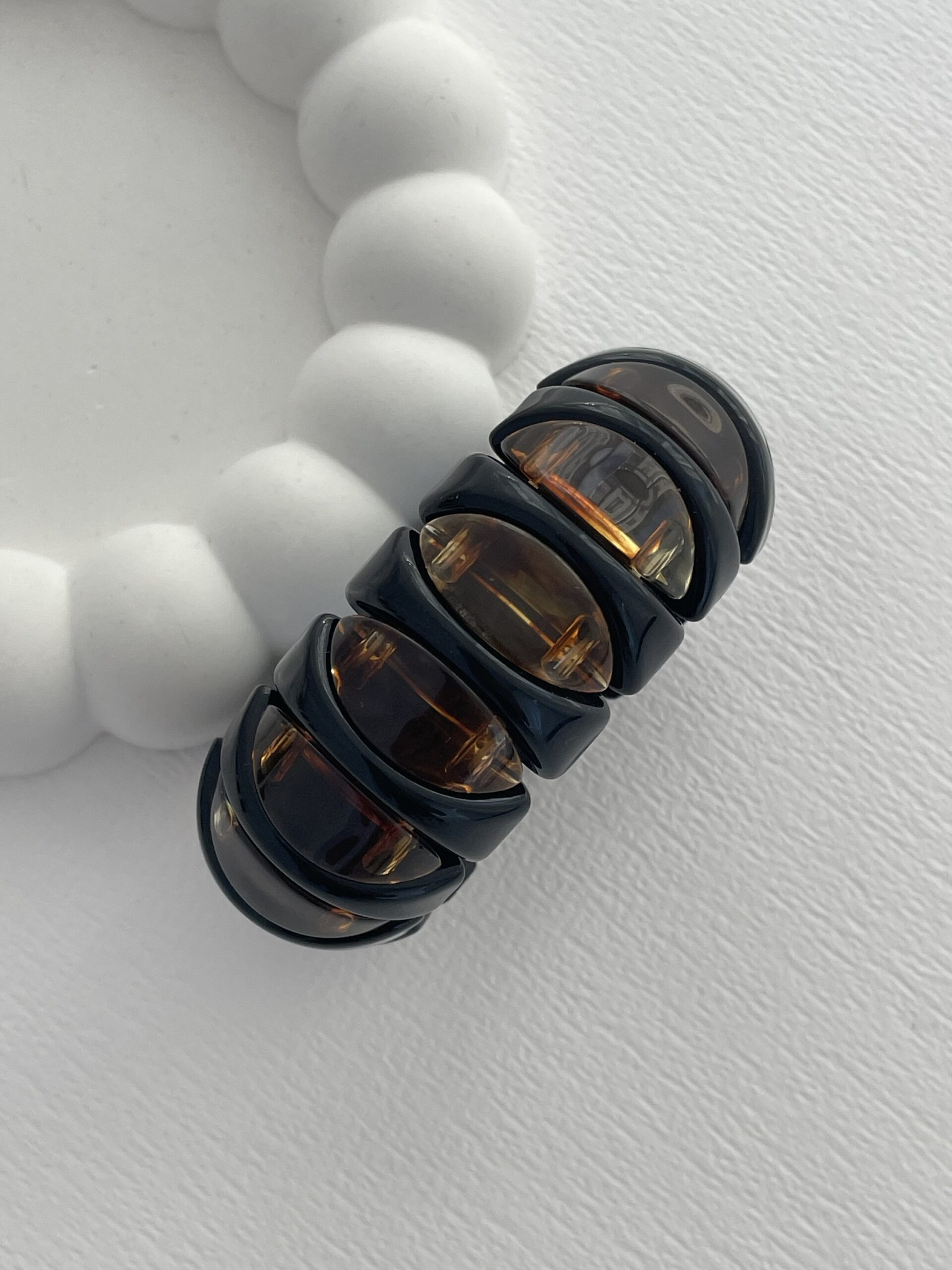 img_1059-3 Özel Seri Acı Kahve Kemik Tasarım Lastikli Bileklik