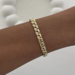 Özel Seri İç İçe Geçmeli Zincir Tasarım Gold Bileklik