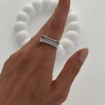 Özel Seri Zirkon & Baget Taşlı İkili Gümüş Ayarlanabilir Yüzük
