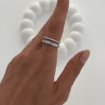 Özel Seri Zirkon Taşlı İkili Gümüş Ayarlanabilir Yüzük