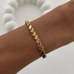 Çelik Arpa Tasarım Gold Bileklik