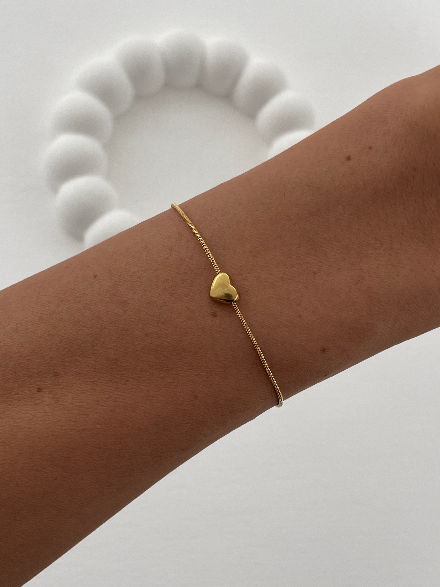 img_5015-4 Çelik Mini Kalp Tasarım Gold Bileklik