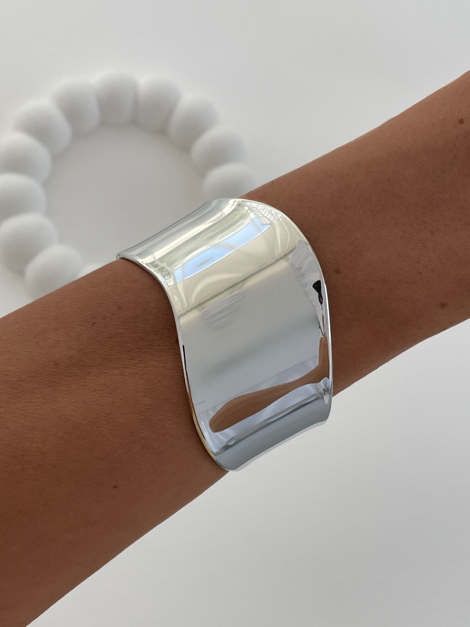 img_5119-3 Özel Seri Kıvrım Tasarım Sıkıştırılabilir Gümüş Bileklik