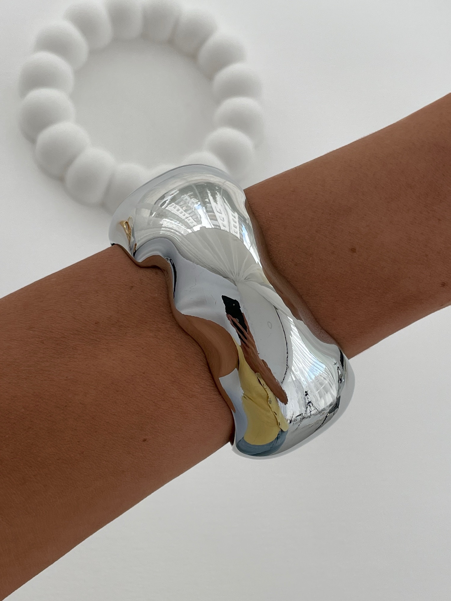 img_5833-4 Özel Seri Soyut Tasarım Gümüş Kelepçe Bileklik