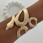 Özel Seri Yılan Tasarım Sıkıştırılabilir Gold Bileklik