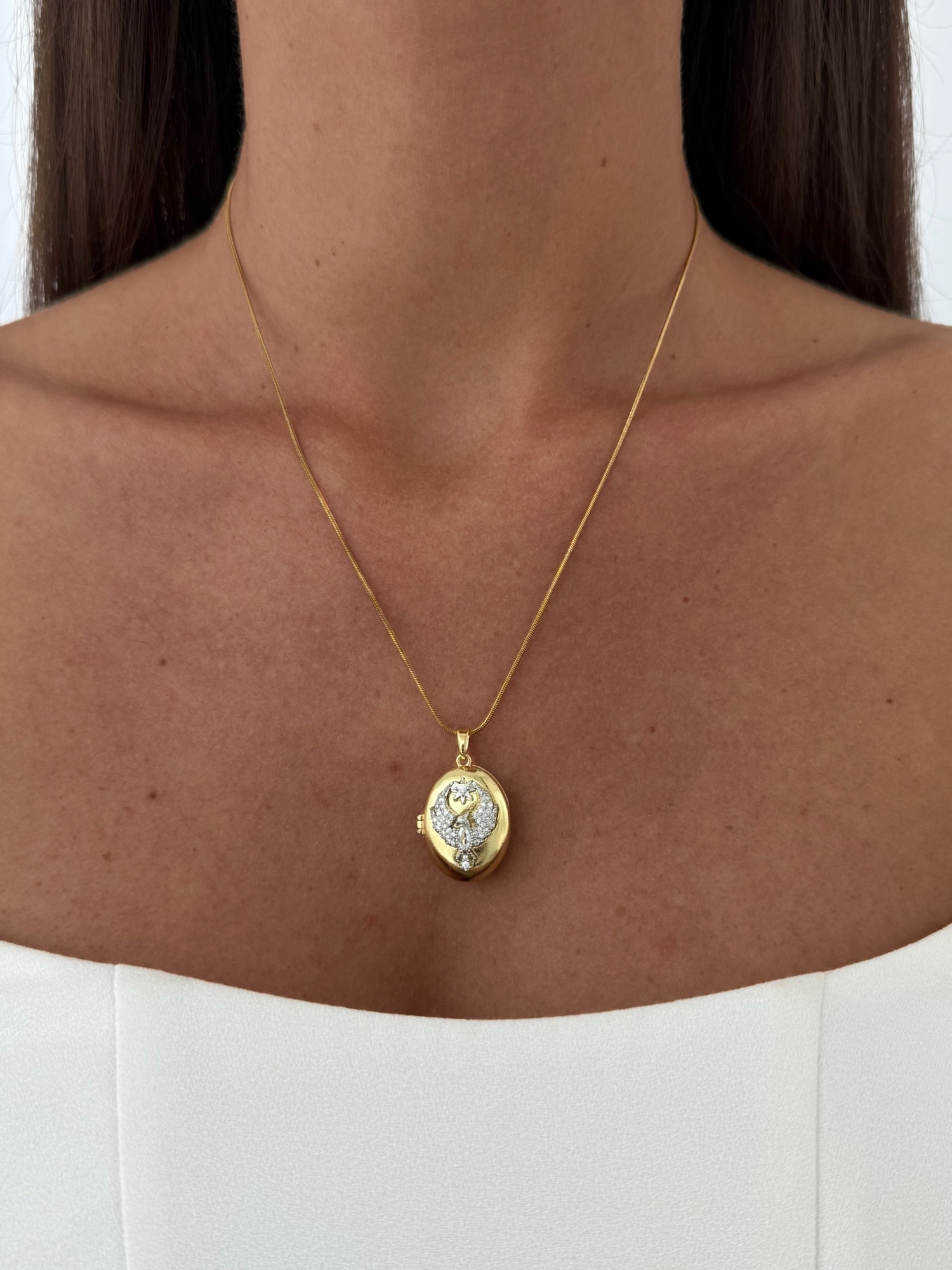 img_8212-1-2 Özel Seri Zirkon Taşlı Fotoğraflı Anka Kuşu Tasarım Gold Alya Kolyesi