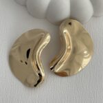 Özel Seri Soyut Tasarım Gold Küpe