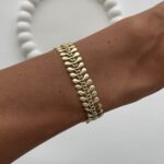 Özel Seri İki Sıra Damla Tasarım Gold Bileklik