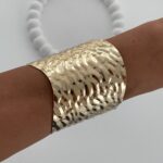 Özel Seri Desenli Kıvrım Detay Ayarlanabilir Gold Bileklik