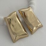 Özel Seri Soyut Tasarım Maksi Boy Marka Model Gold Küpe