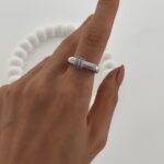 Özel Seri Zirkon Taşlı Marka Model Gümüş Ayarlanabilir Yüzük