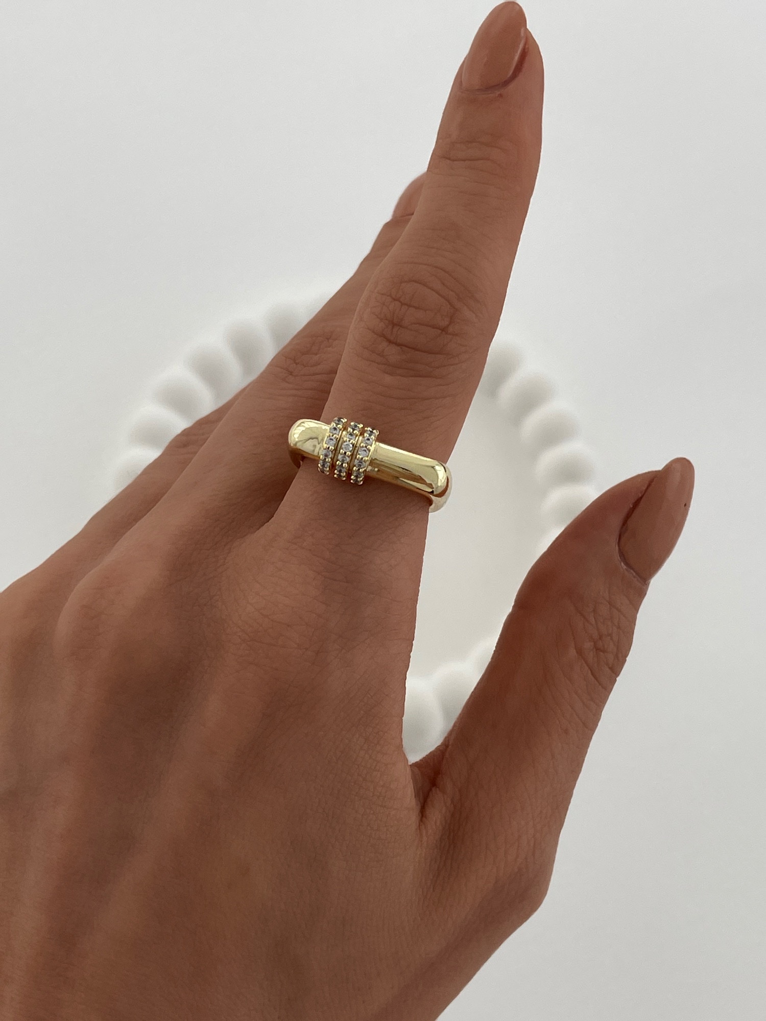 img_9697-4 Özel Seri Zirkon Taşlı Marka Model Gold Ayarlanabilir Yüzük