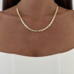 Özel Seri Zirkon Taşlı Petek Tasarım 14k Gold Kolye