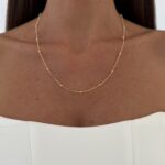 Özel Seri Top Detay Gold Zincir Kolye