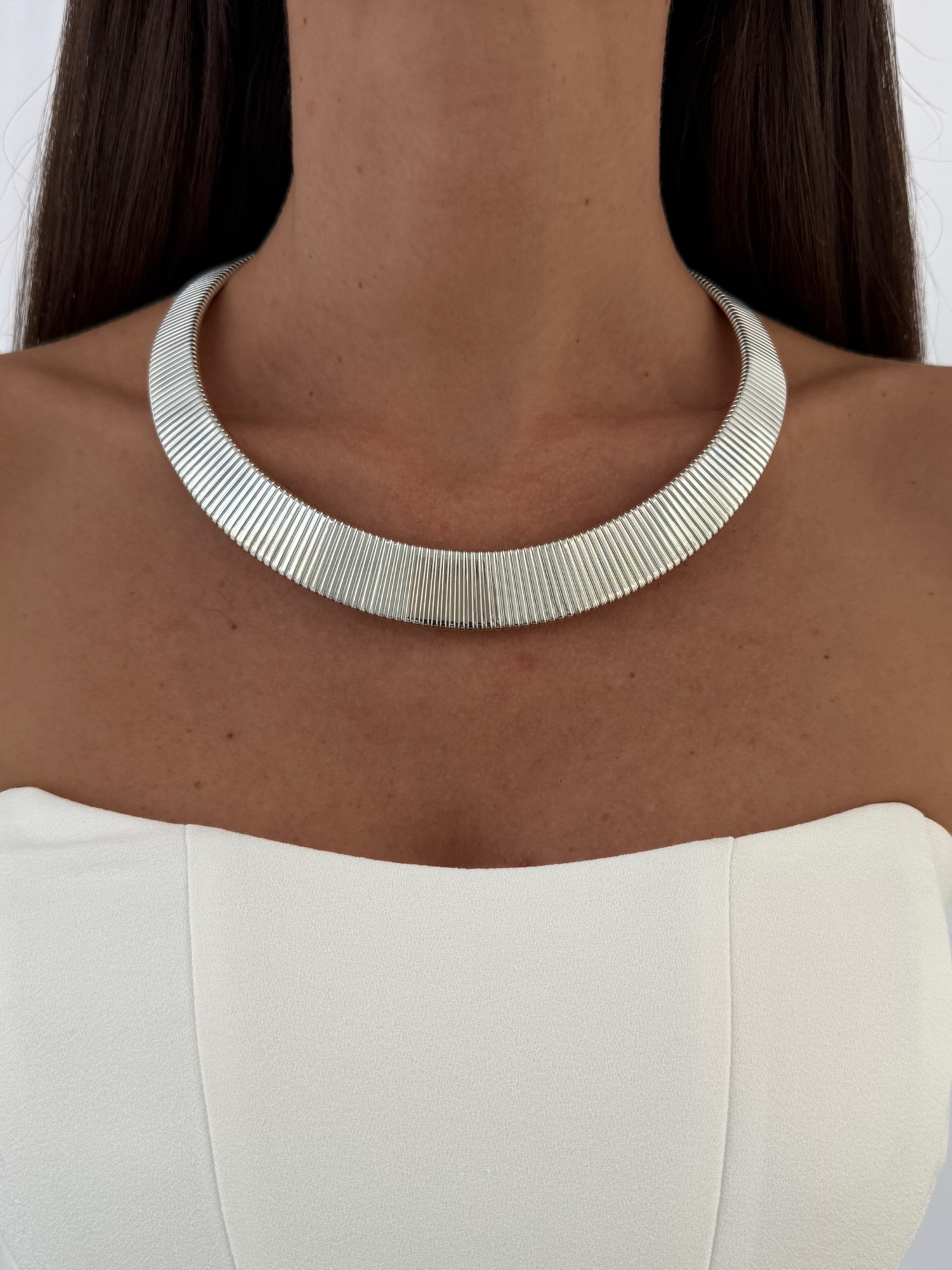 img_1154-4 Özel Seri Tırtık Tasarım Gümüş Choker Kolye