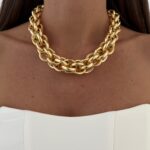 Özel Seri Kalın Halat Zincir Marka Model Gold Kolye