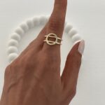 Özel Seri Oval Tasarım Gold Yüzük