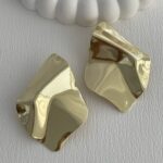 Özel Seri Soyut Tasarım Gold Küpe