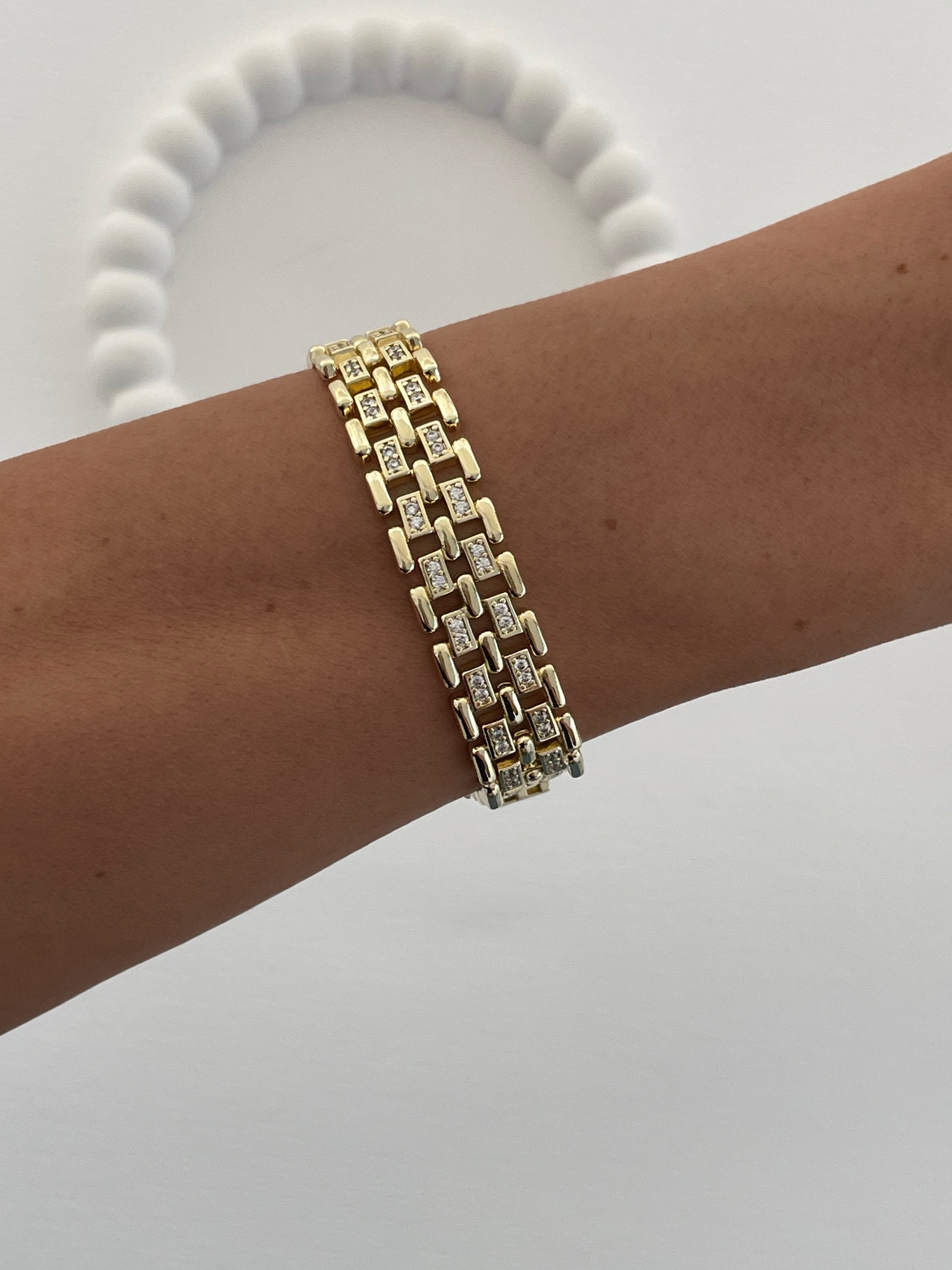 img_6862-4 Özel Seri Zirkon Taşlı Kordon Tasarım Gold Bileklik