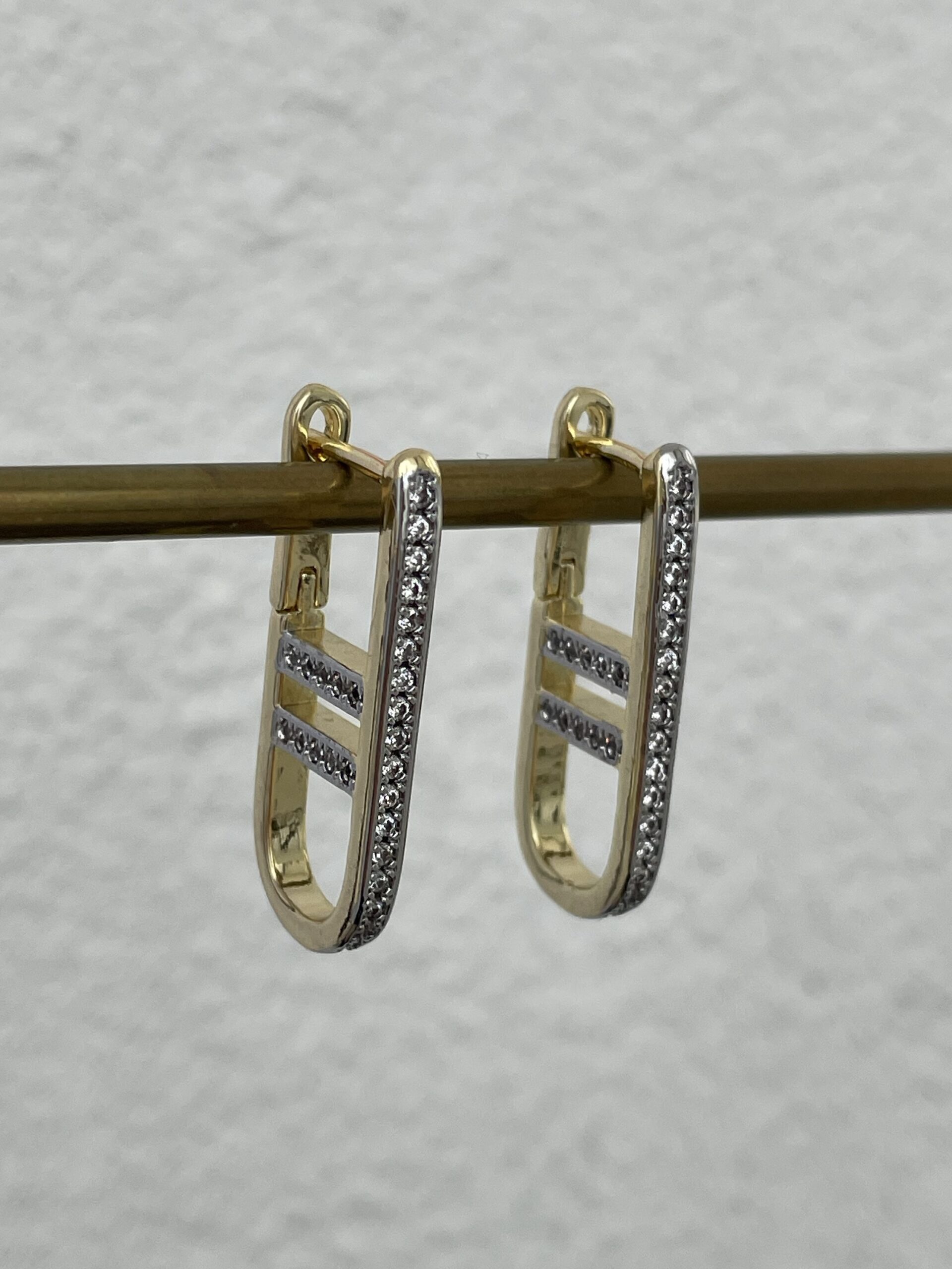 img_7158 Özel Seri Zirkon Taşlı Marka Model Oval Gold Küpe