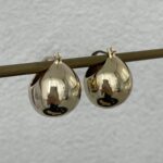 Özel Seri Sallantılı Gold Top Küpe