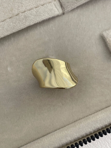 Özel Seri Geometrik Tasarım Ayarlanabilir Gold Yüzük