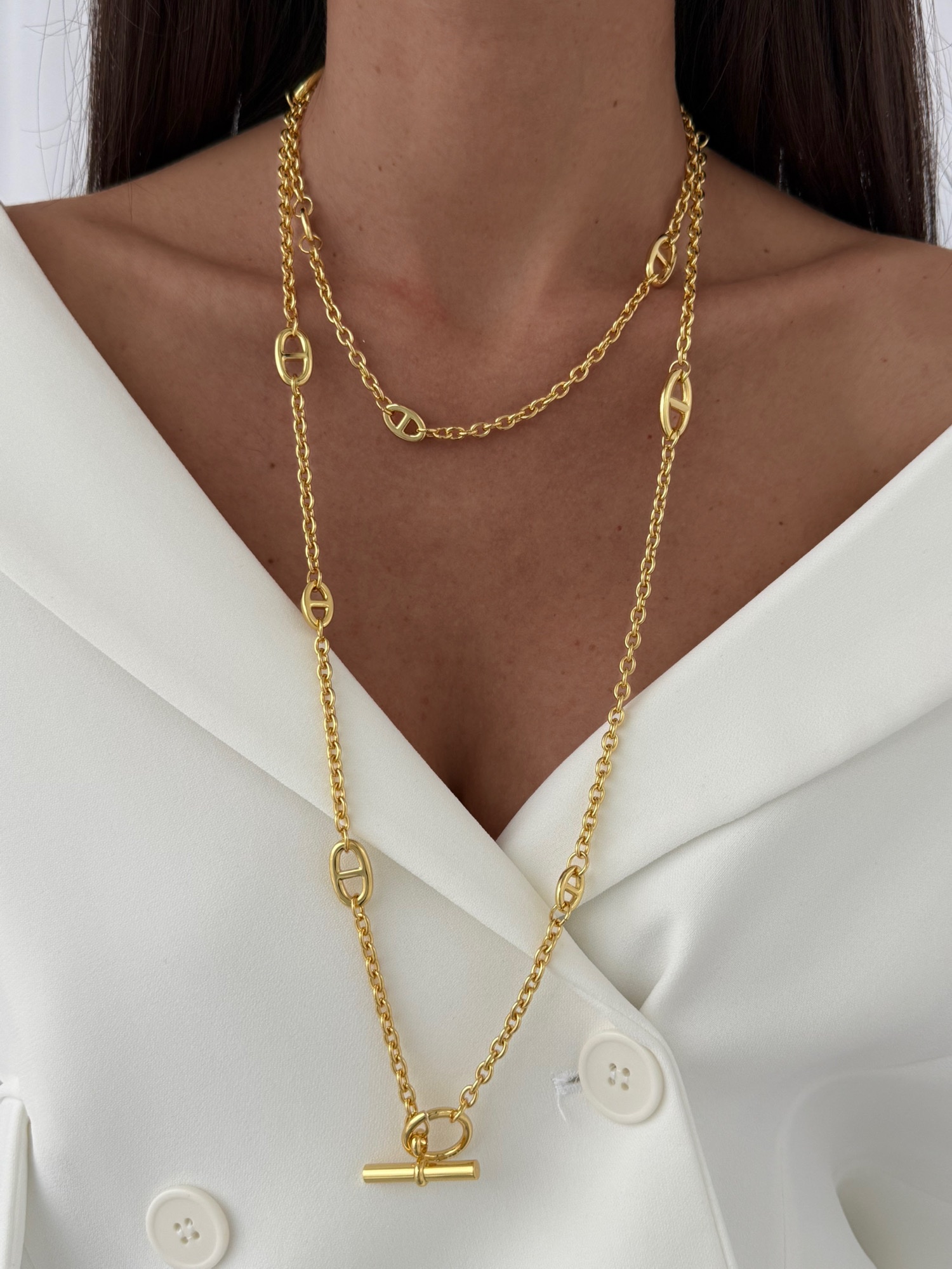 img_4073-3 Özel Seri Zincir Tasarım Marka Model Gold İnce Uzun Kolye