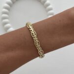 Özel Seri İç İçe Geçmeli Zincir Tasarım Gold Bileklik