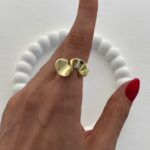 Özel Seri Kıvrım Tasarım Ayarlanabilir Gold Yüzük