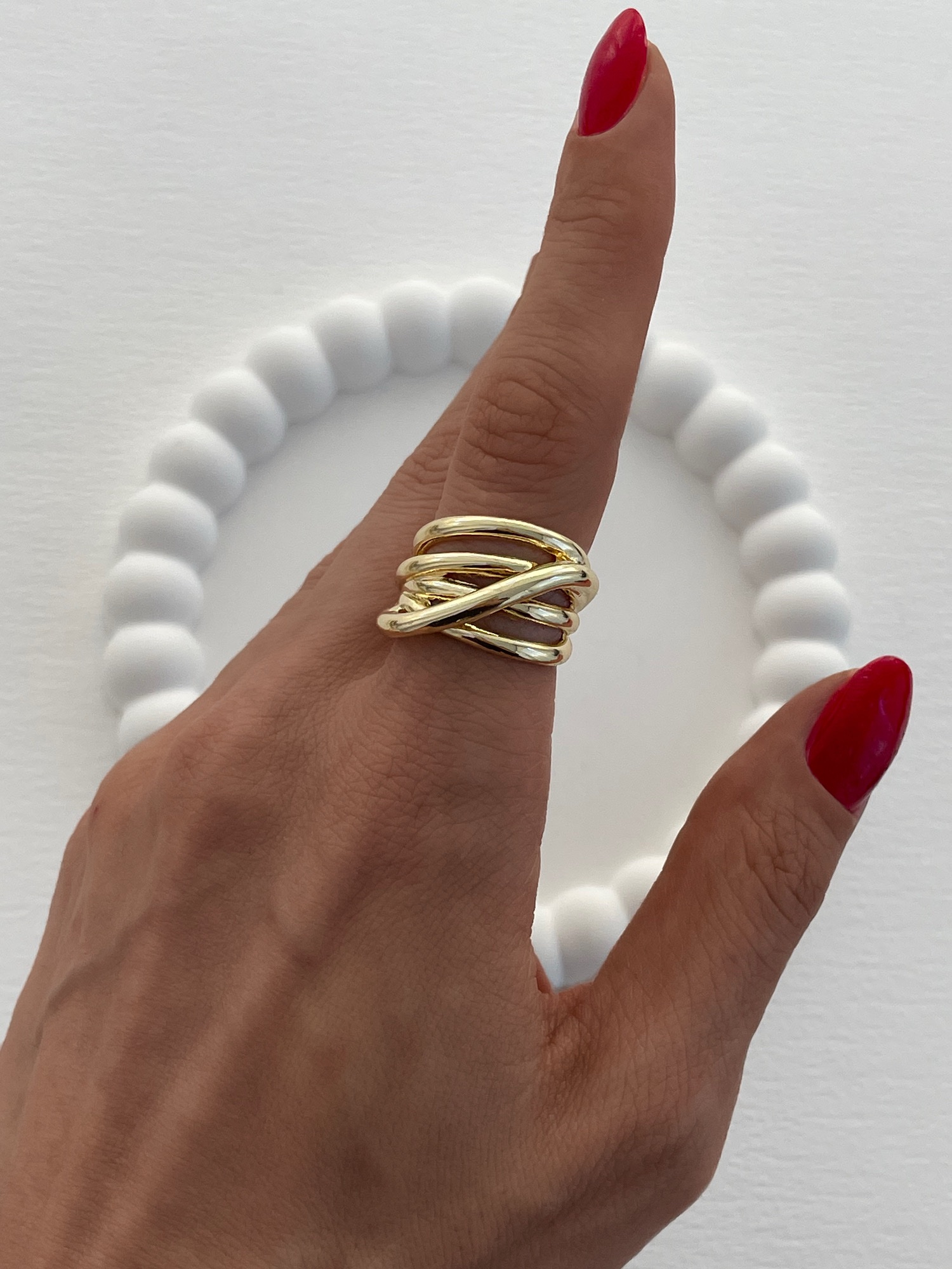 img_6642-5 Özel Seri Şerit Tasarım Ayarlanabilir Gold Yüzük