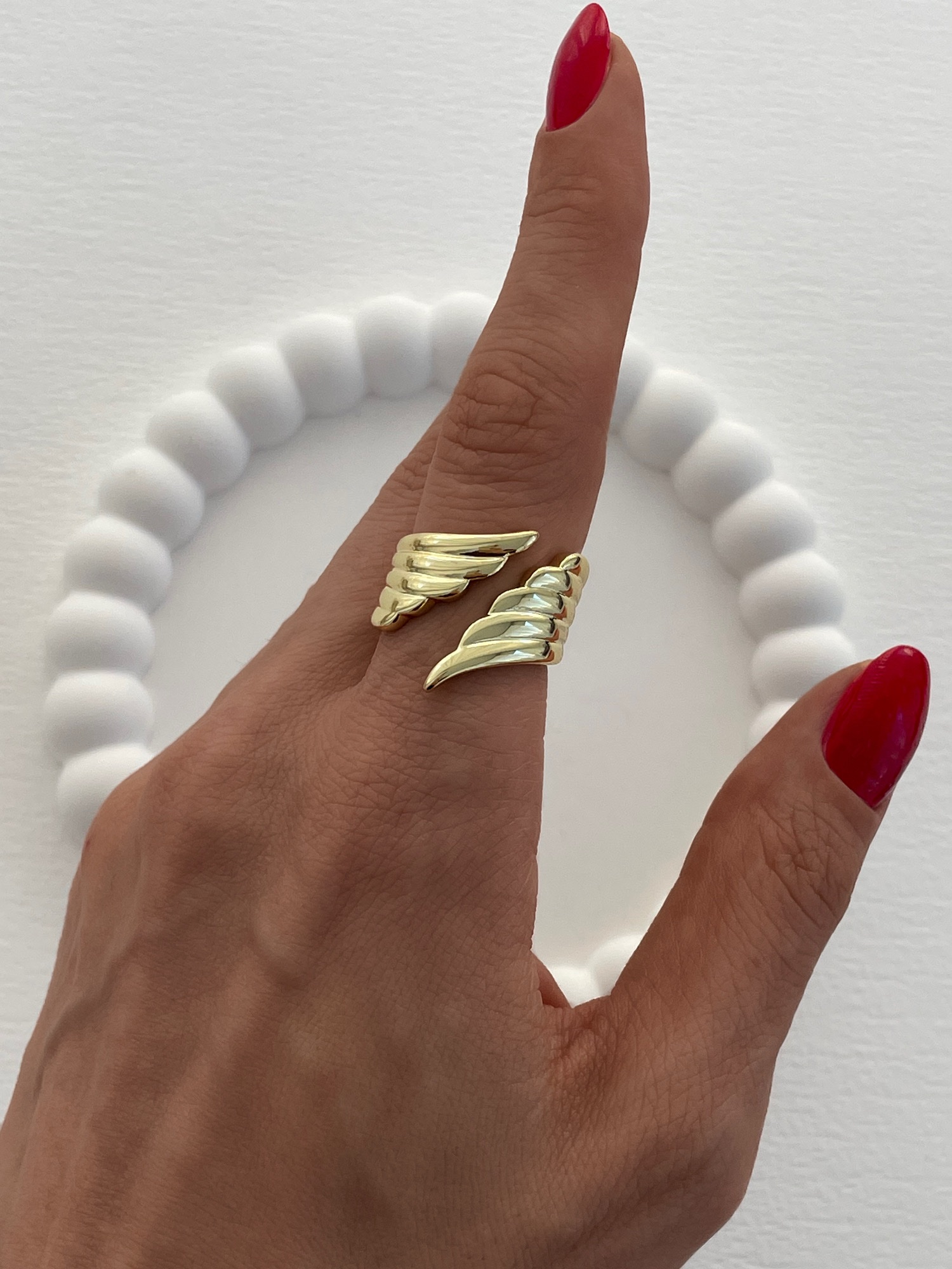 img_6763-5 Özel Seri Kanat Tasarım Ayarlanabilir Gold Yüzük