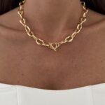Özel Seri Oval Zincir Marka Model Gold Kolye